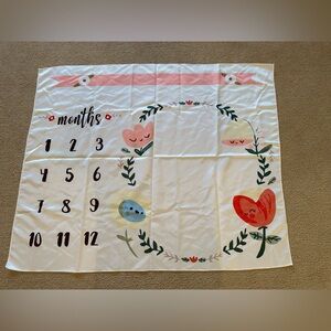 Floral Baby Milestone Blanket